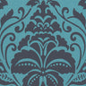 Metallic Baroque Damask Wallpaper - Peacock Black - Discontinuing