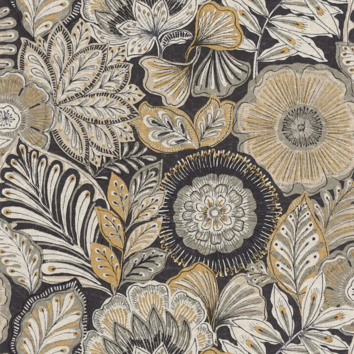 Sample - Bali Batik Wallpaper - Charcoal