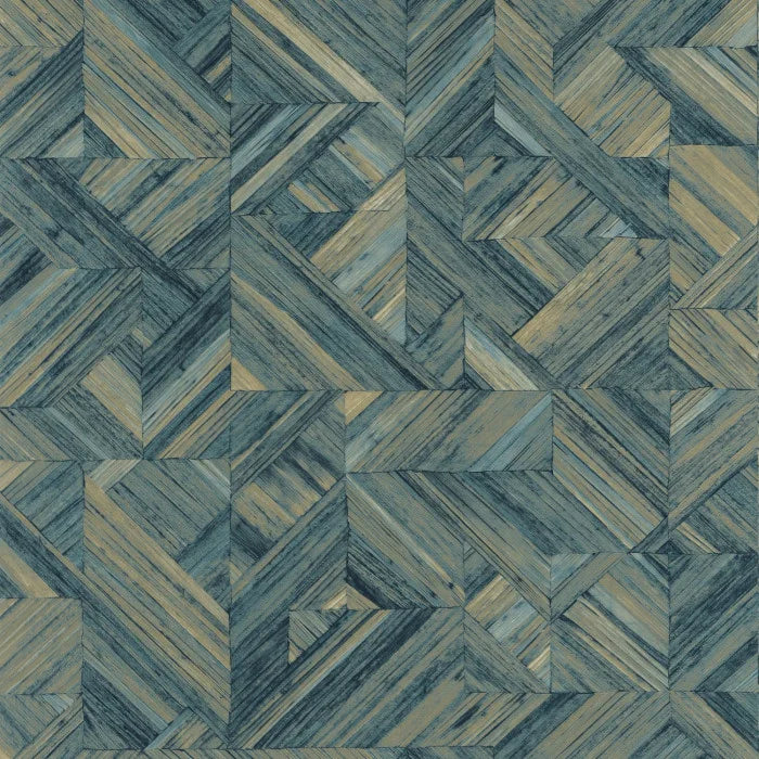 Sample - Bali Paille Wallpaper - Shades of Blue