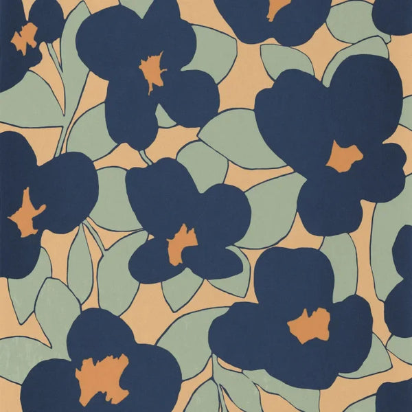 Sample - August Flower Power Wallpaper - Dark