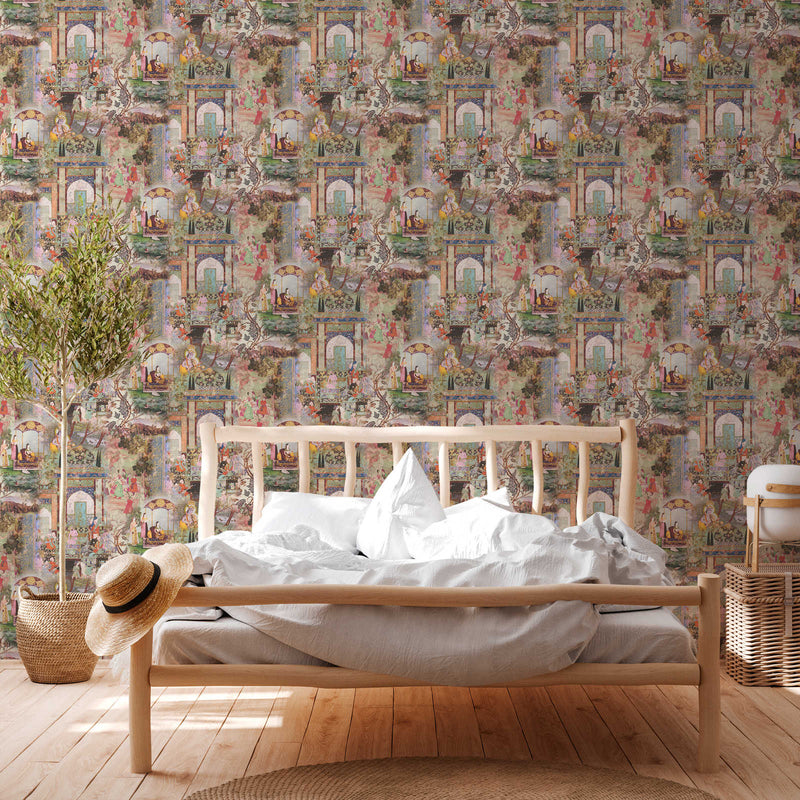Echoes of Heritage - Vintage Wallpaper - Dusty Rust