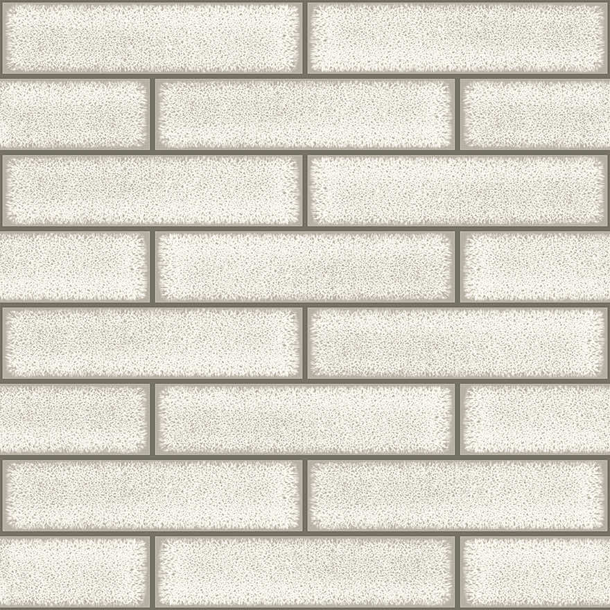 Sample - Celadon Gloss Tile Wallpaper - Dove