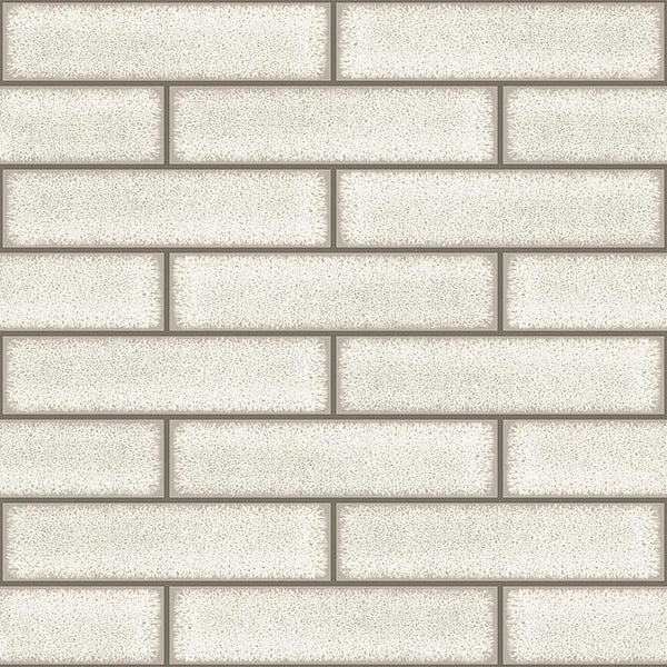 Sample - Celadon Gloss Tile Wallpaper - Dove