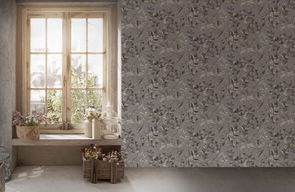 Meadow Whisper - Architects Wallpaper - Grey
