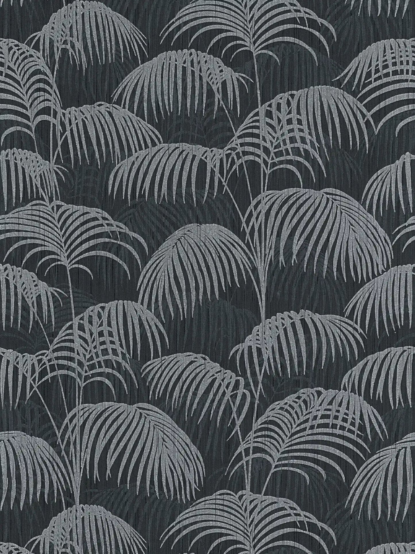 Textured Palm Silk Wallpaper - Black and Grey - Discontinuing