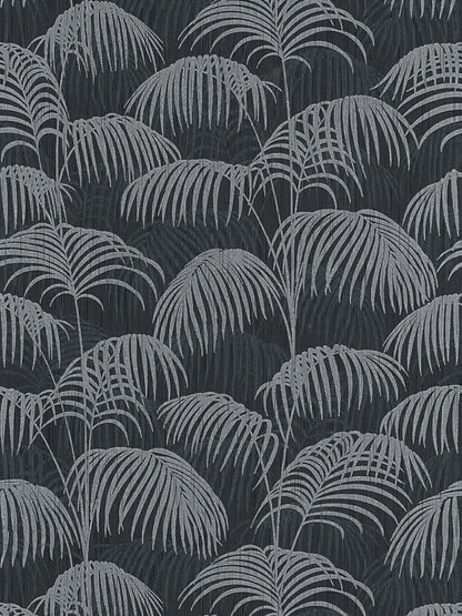 Textured Palm Silk Wallpaper - Black and Grey - Discontinuing