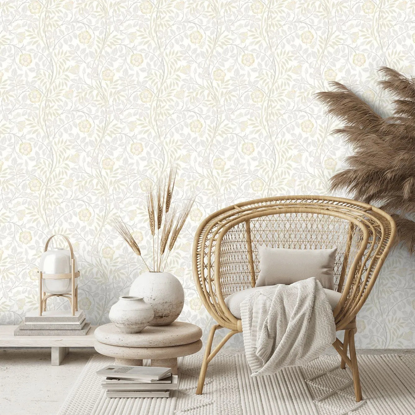 Rosehip Trail Wallpaper - Ohpopsi - Natural Stone