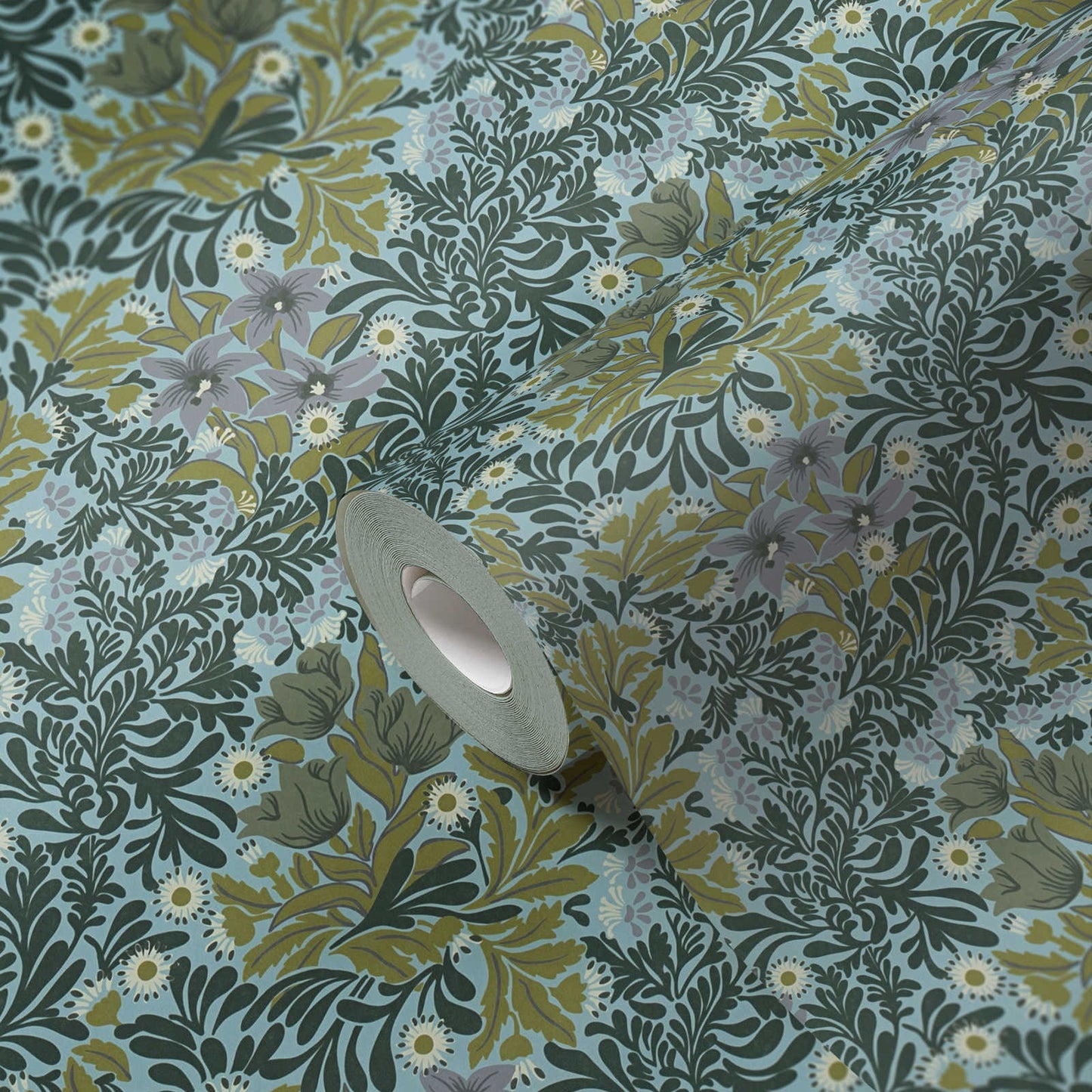 Antique Floral Trails Wallpaper Online NZ | The Inside - Green