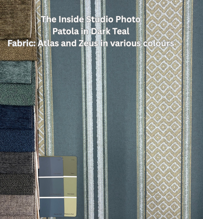 Patola – Woven Stripe Wallpaper – Dark Teal