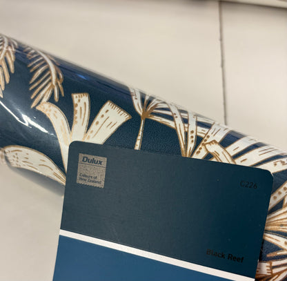 Jardin De Marrakech Vinyl Wallpaper - Blue - Last 30 Rolls