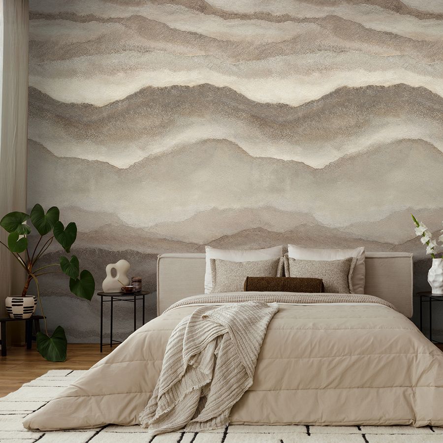 The Wall 4 - Hybrid Wallpaper Mural - Abstract Mountains