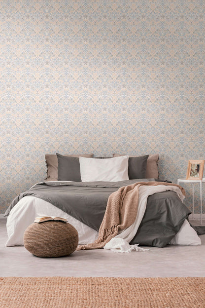 Baroque Birds Wallpaper - Beige/Grey