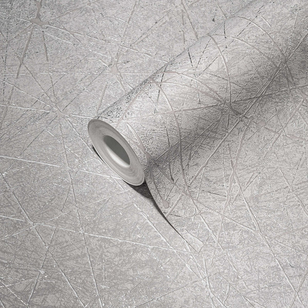Sample - Linear Web - Geometric Wallpaper - Grey