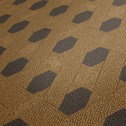 Hex Glamour Heavy Weight Wallpaper - Black & Biscuit