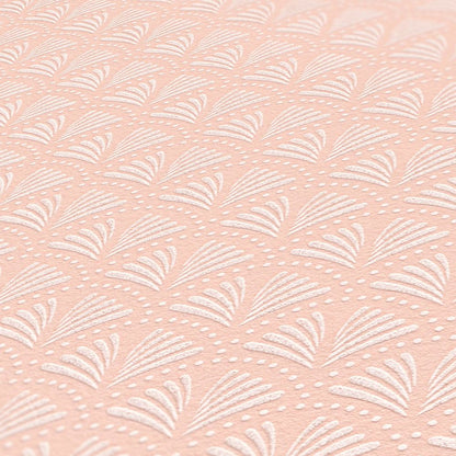 Tiny Wings - Art Deco Wallpaper  - Pale Pink