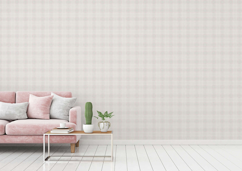 Maison Charme Plaid Wallpaper - Pink/Green