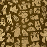 Love Machine 'Foil Print' by Bas Kosters Wallpaper - Gold on Beige