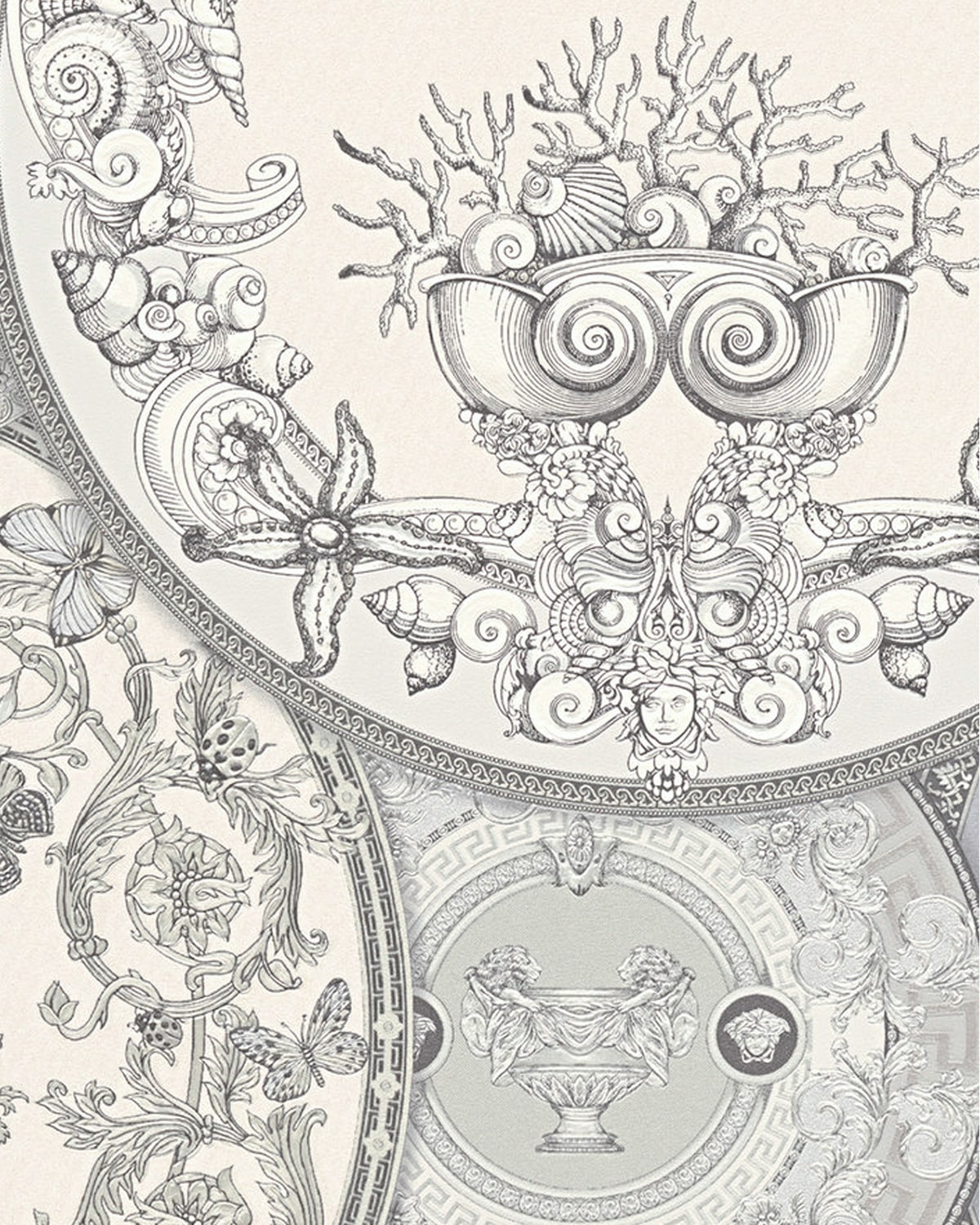 Plates Of Versace Wallpaper (Versace 3 Collection) - Grey