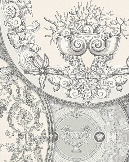 Plates Of Versace Wallpaper (Versace 3 Collection) - Grey