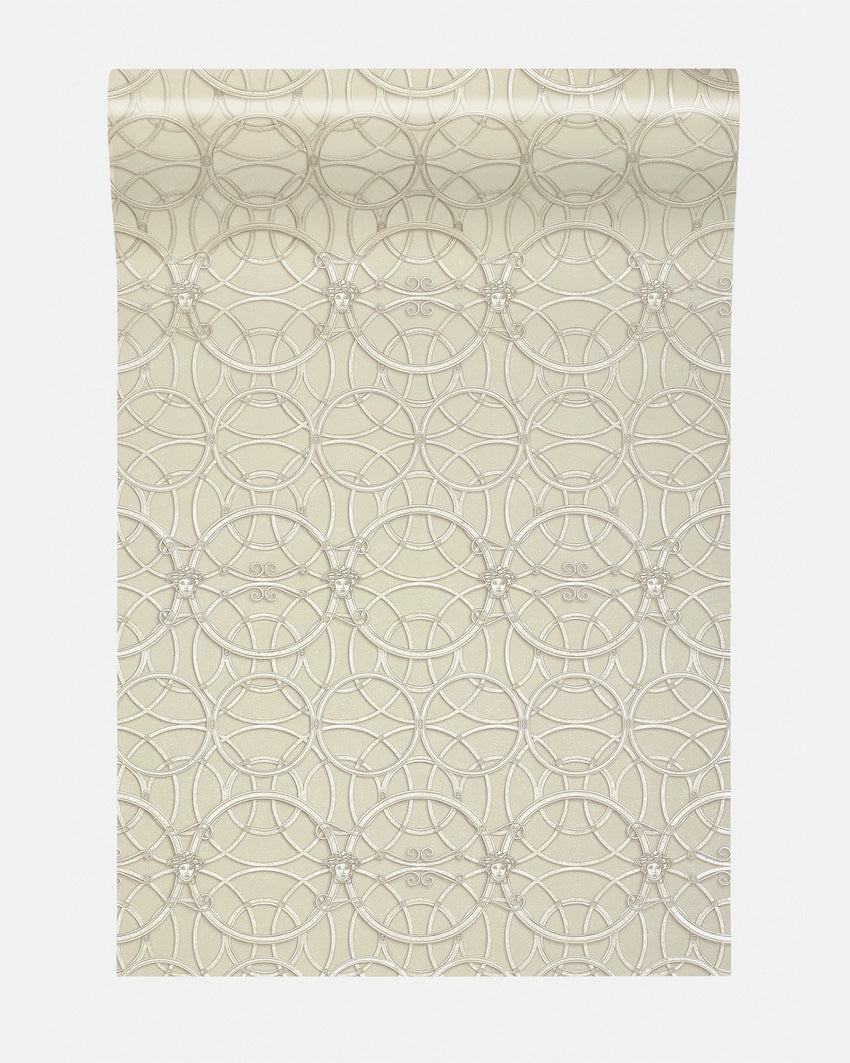 Versace Chain Wallpaper - Creme/Gold/White