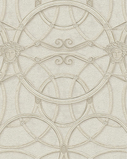 Versace Chain Wallpaper - Creme/Gold/White