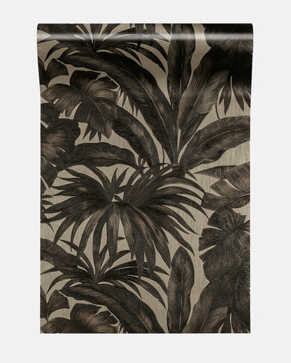 Versace Giungla Palm Leaves Wallpaper - Gold/Black