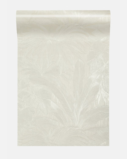 Versace Giungla Palm Leaves Wallpaper - Cream/Silver