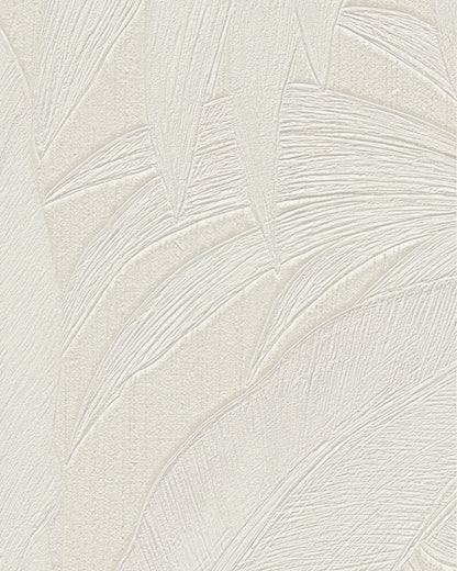 Versace Giungla Palm Leaves Wallpaper - Cream/Silver