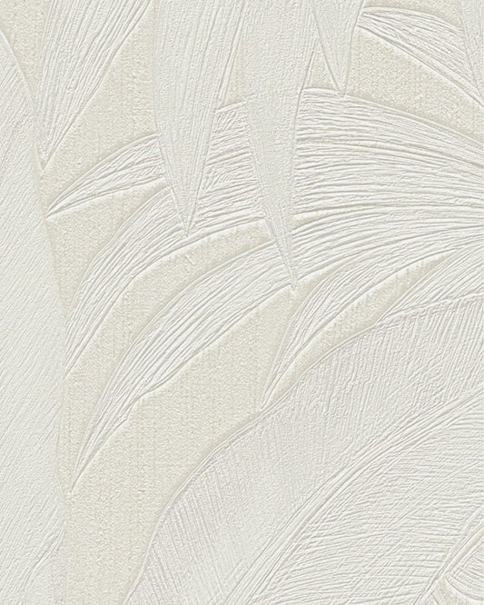 Versace Giungla Palm Leaves Wallpaper - Cream/Silver