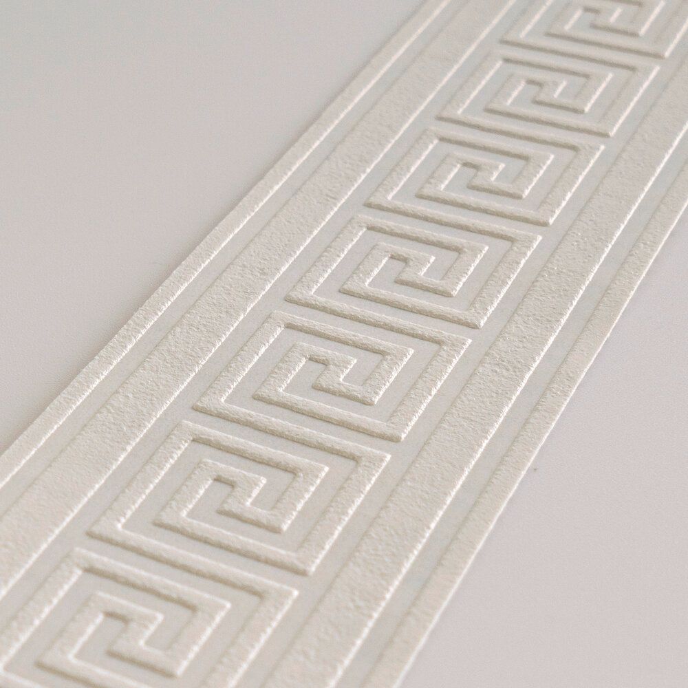 Graphic Meander Border - White - Self Adhesive