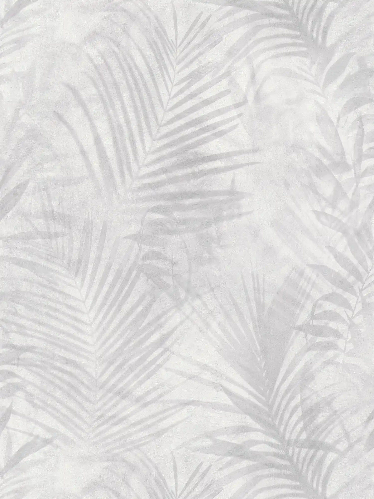 Sample - Soft Palm Leaf Wallpaper - Grey