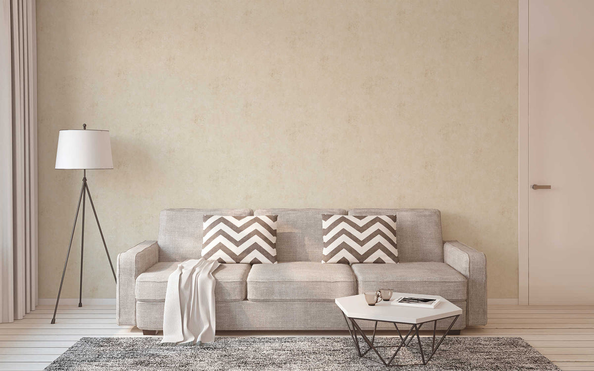 History of Art Plaster Look Wallpaper - Cream