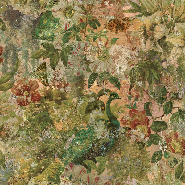 Sample - Thalia - Vintage Peacock Wallpaper - Multi