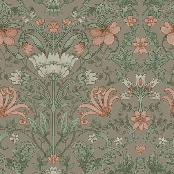 Sample - Emiliana - Trailing Floral Wallpaper - Champagne