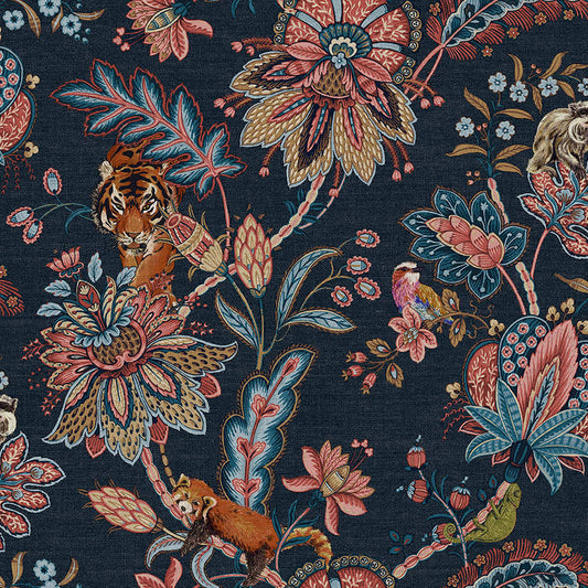 Zari Wallpaper Navy - Last 3 Rolls