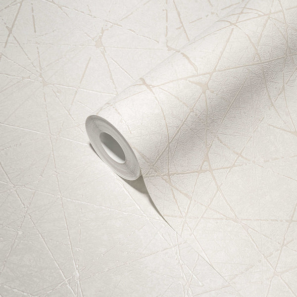 Sample - Linear Web - Geometric Wallpaper - White