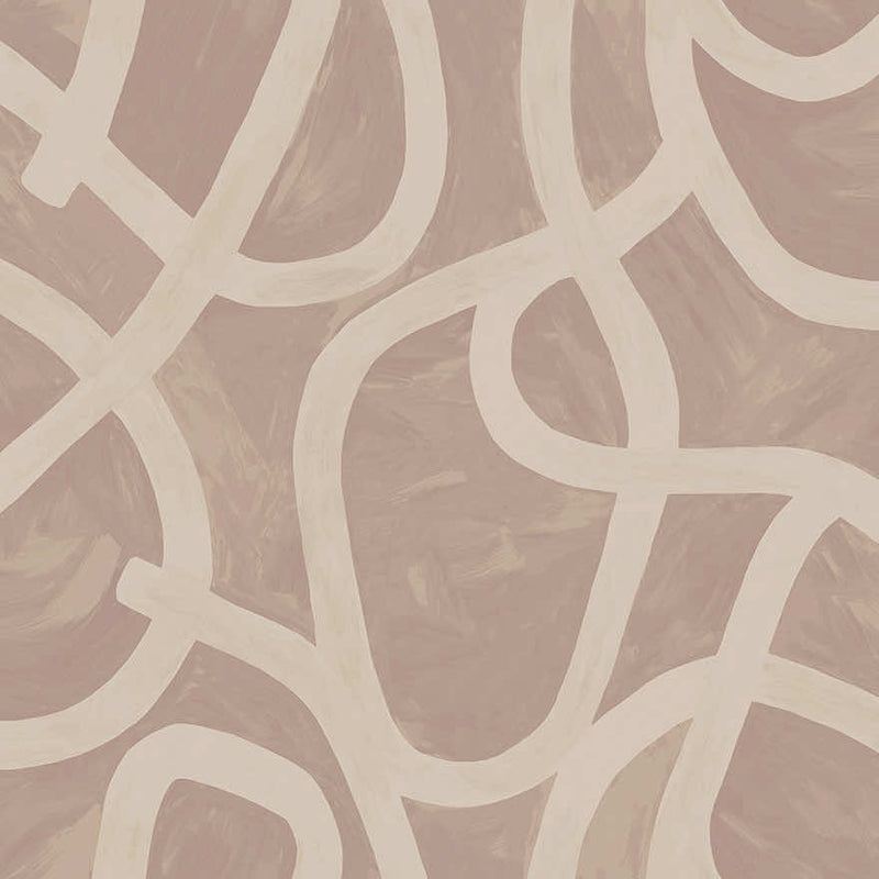 Moleta - Abstract Brushstroke Wallpaper - Coral