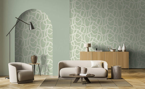 Moleta - Abstract Brushstroke Wallpaper - Sage