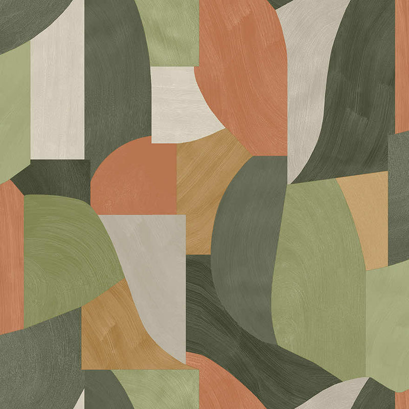 Ennedi - Geometric Curves Wallpaper - Khaki