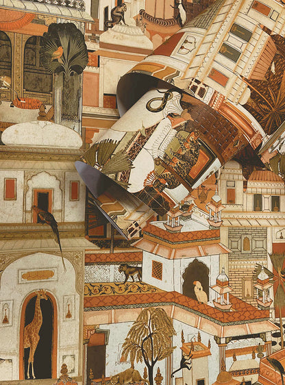 Civita - Moroccan City  Wallpaper - Orange - Last 2 Rolls