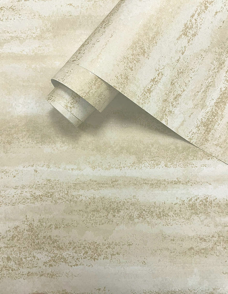 Niebla - Metallic Cloud Wallpaper - Cream