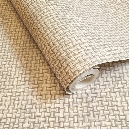 Biderbost Weave Wallpaper - Beige
