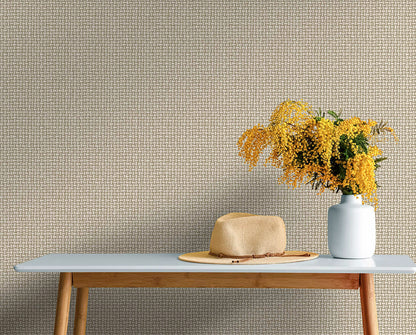 Biderbost Weave Wallpaper - Beige