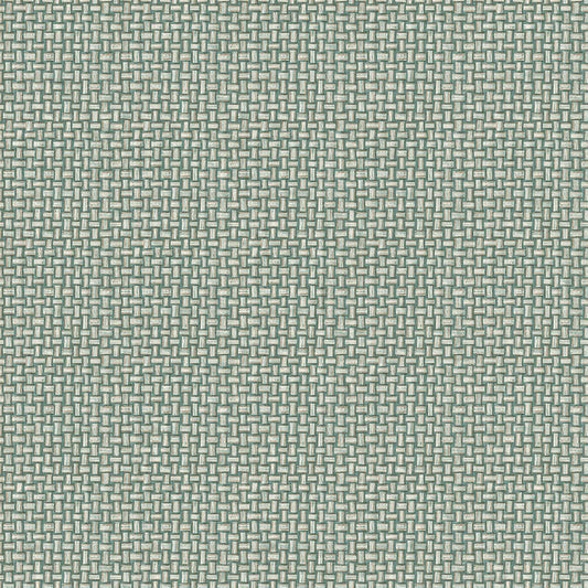 Biderbost Weave Wallpaper - Teal
