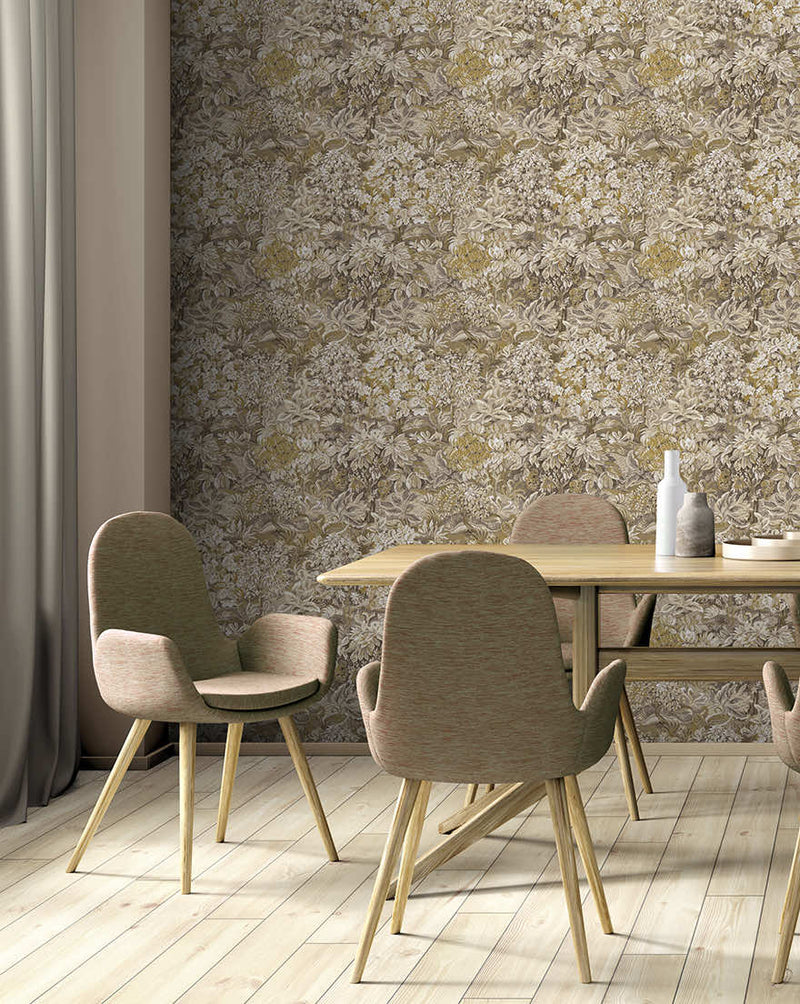 Parsons Wood - Wildflowers Wallpaper - Yellow/Beige