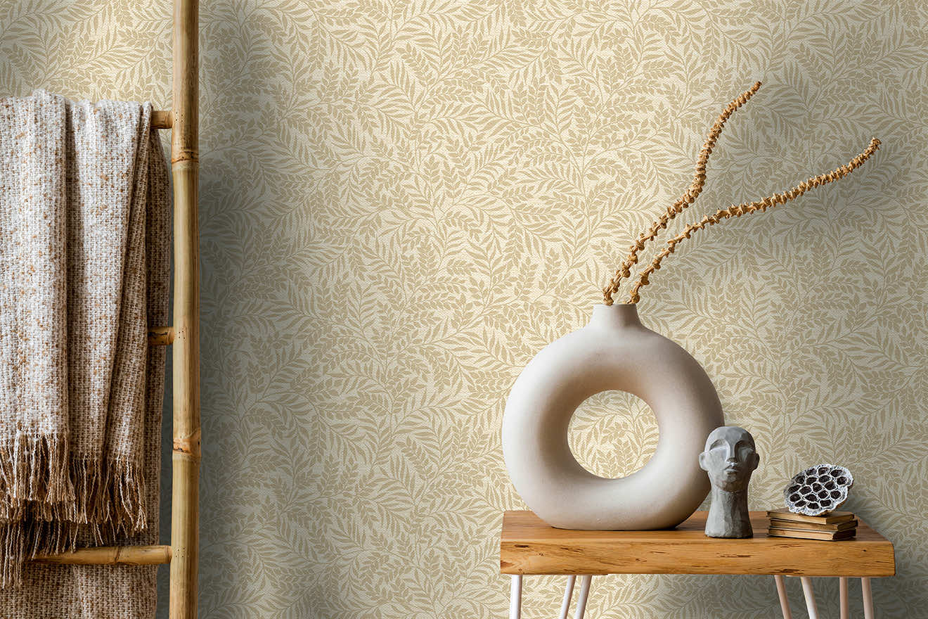 Laurel Wallpaper - Beige