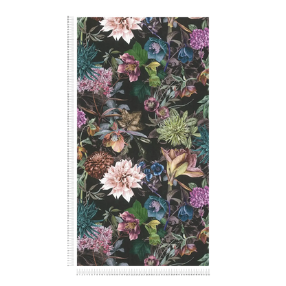 Floral Trails Wallpaper - Black + Multi