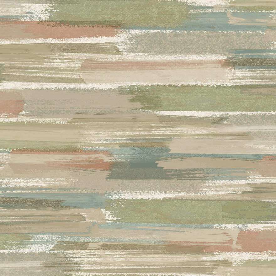 Sample - Sasso - Brush Marks Wallpaper - Orange/Blue