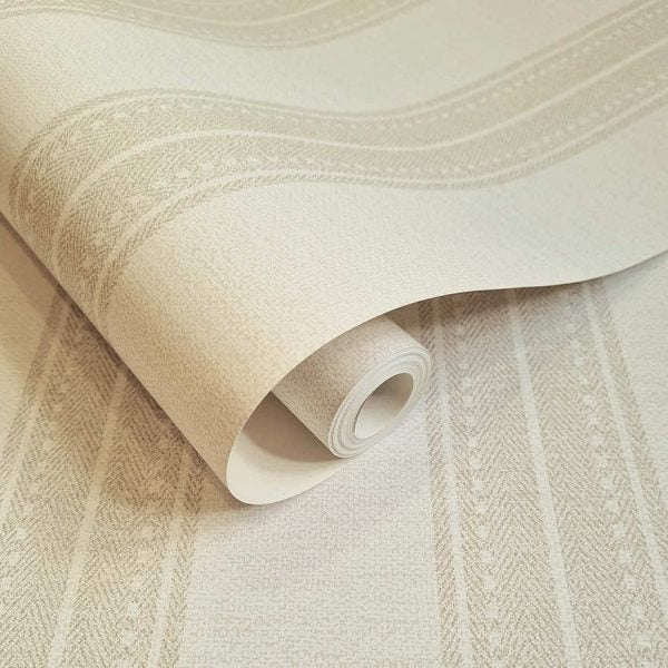 Yuste Stripe Wallpaper - Beige