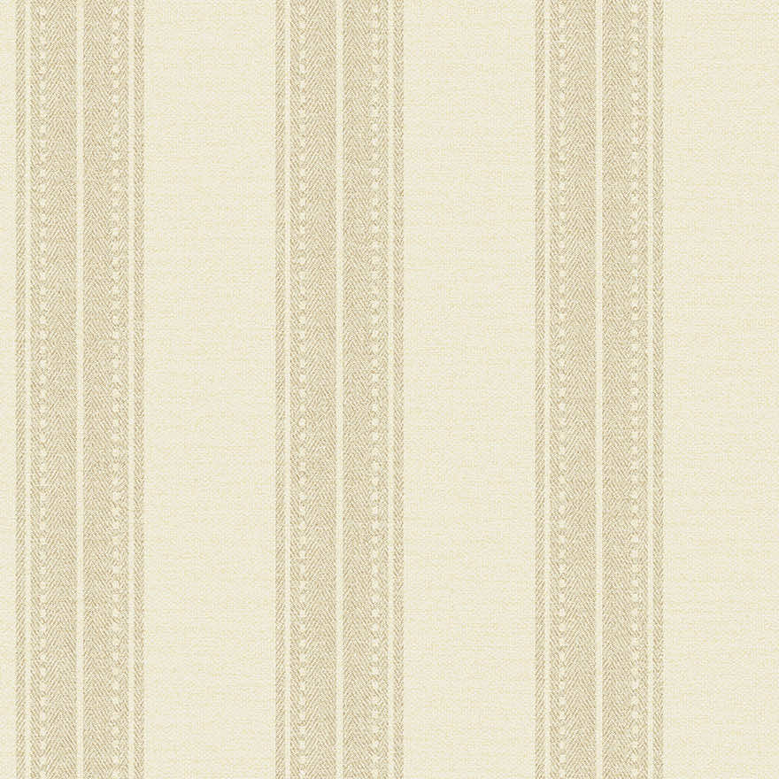 Sample - Yuste Stripe Wallpaper - Beige/Cream